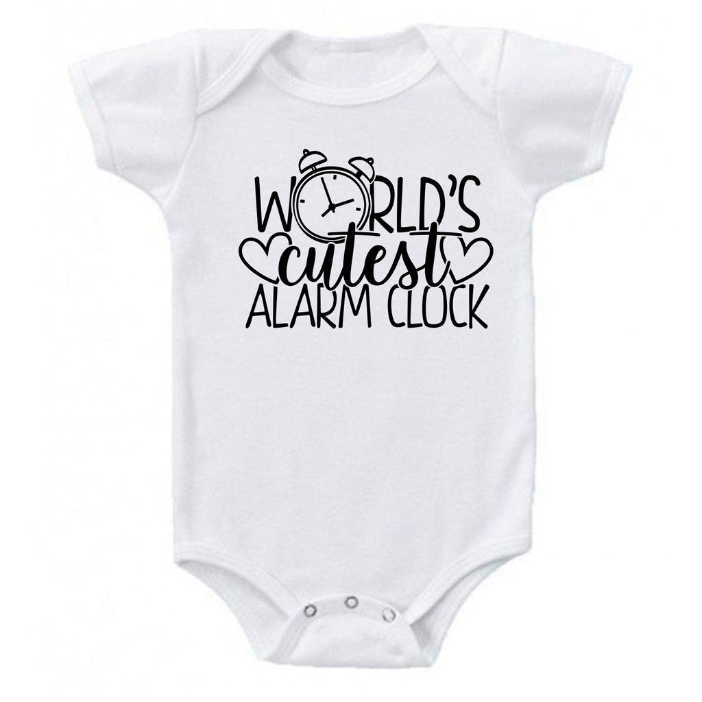 Ink Trendz Worlds Cutest Alarm Clock Baby One-Piece Bodysuit, Ink Trendz Worlds Cutest Alarm Clock Baby One-Piece Bodysuit, baby onesie, baby onesies, cute baby onesie