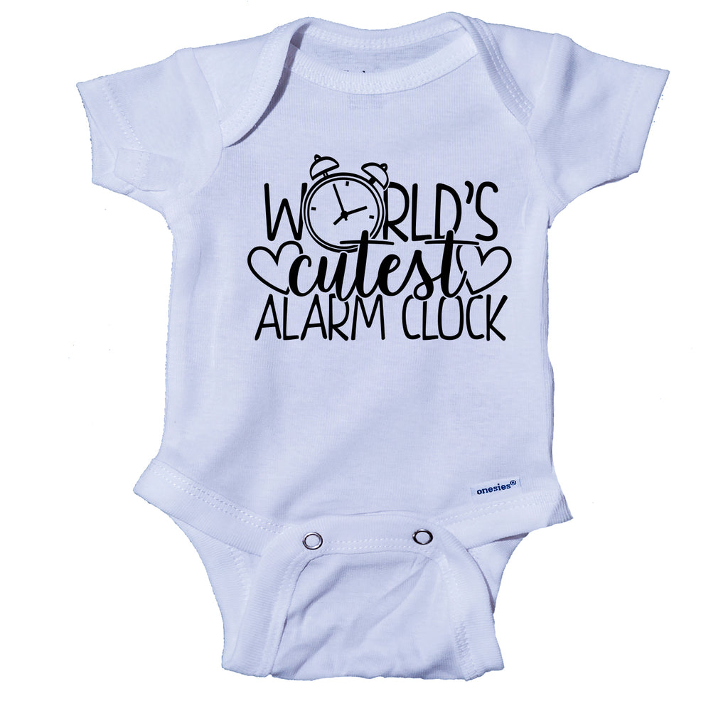 Ink Trendz Worlds Cutest Alarm Clock Baby Gerber Onesie