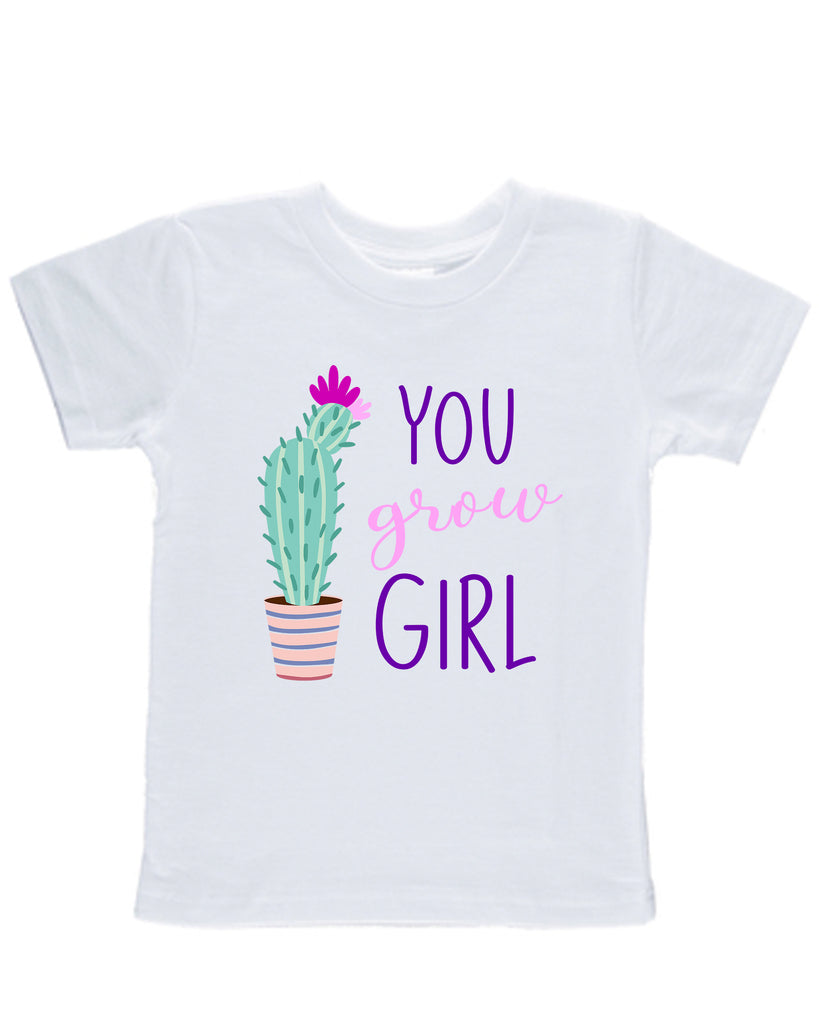 Ink Trendz® You Grow Girl Cute Cactus Toddler T-Shirt Baby Girl Toddler T-Shirt, Toddler T-shirt, Girl Toddler Tee, Girl Toddler T-shirt, Joshua tree T-Shirt, Desert toddler T-Shirt, Desert Lifestyle