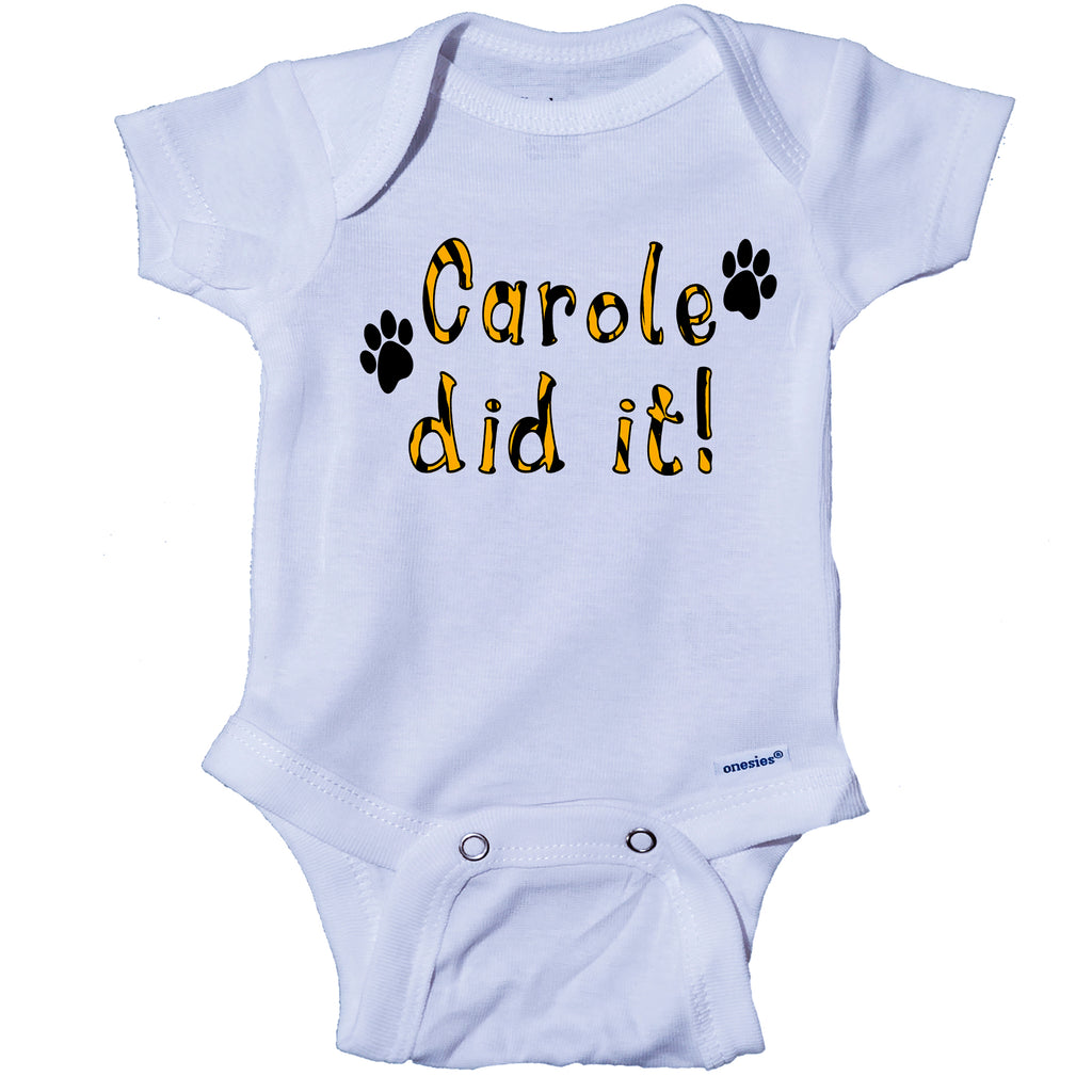 Ink Trendz® Carole Did It! Animal Print Tiger King Themed Baby Onesie®