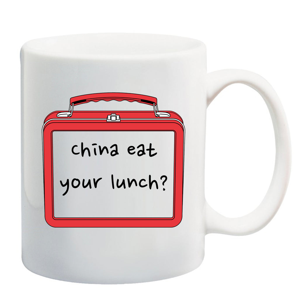 Ink Trendz® China eat your Lunch? Lunchbox Political Humor Novelty Coffee Mug, Joe Biden mug, Political Debate Mug