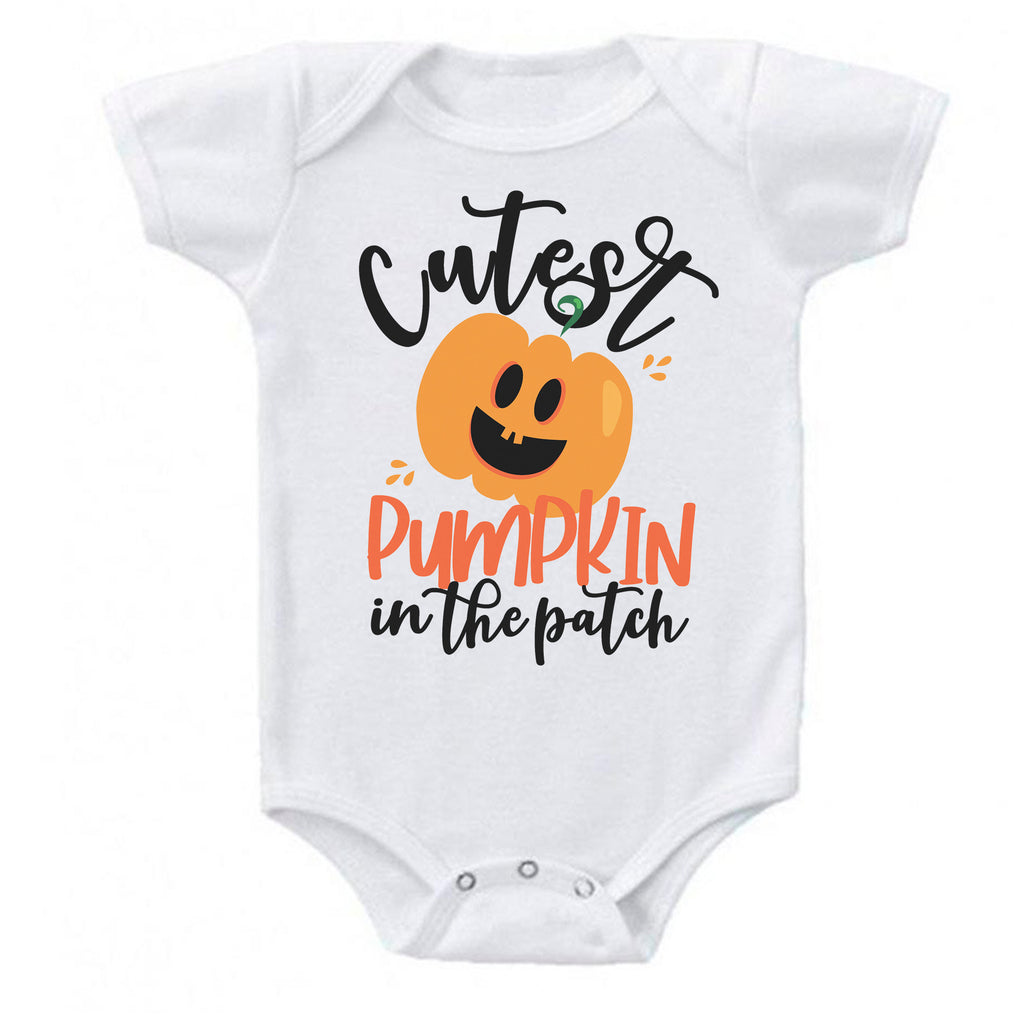 Ink Trendz® Cutest Pumpkin in the Patch Baby Halloween Baby One-piece Bodysuit Halloween onesie