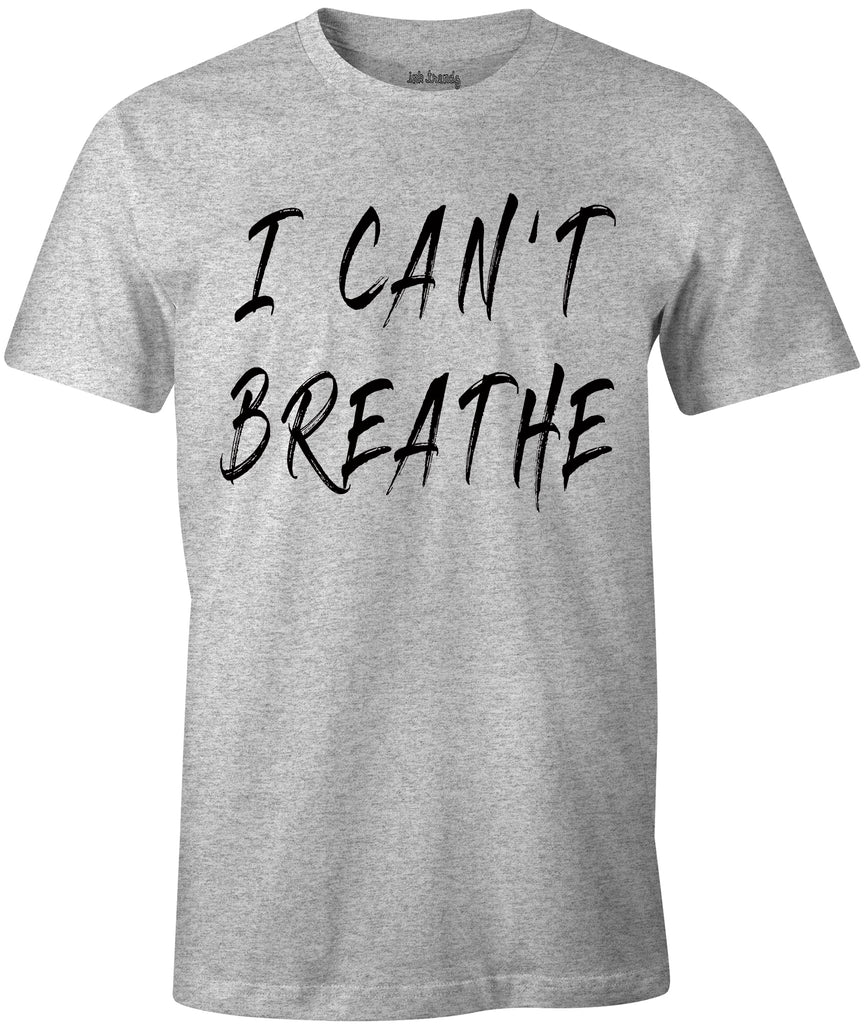 Ink Trendz® I Can't Breathe- George Floyd Social Justice Riot T-Shirt Black Lives Matter T-Shirt in Heather Grey Police Brutality T-shirt