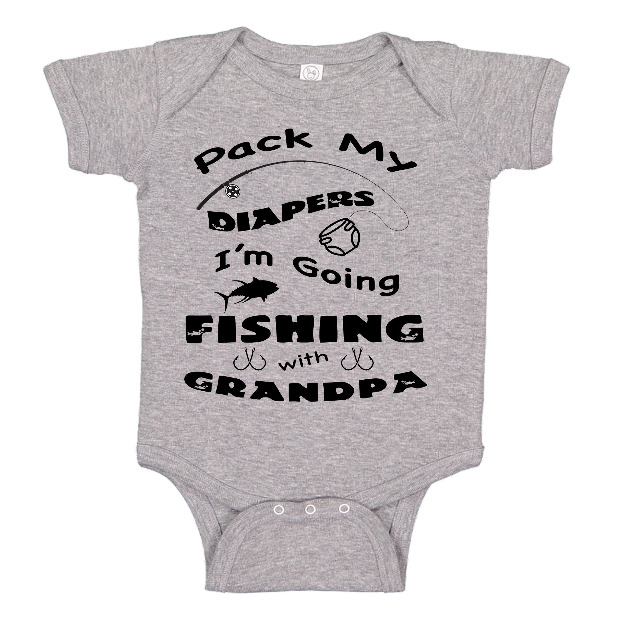 Ink Trendz® Pack My Diapers I'm Going Fishing with Grandpa Grandparent –