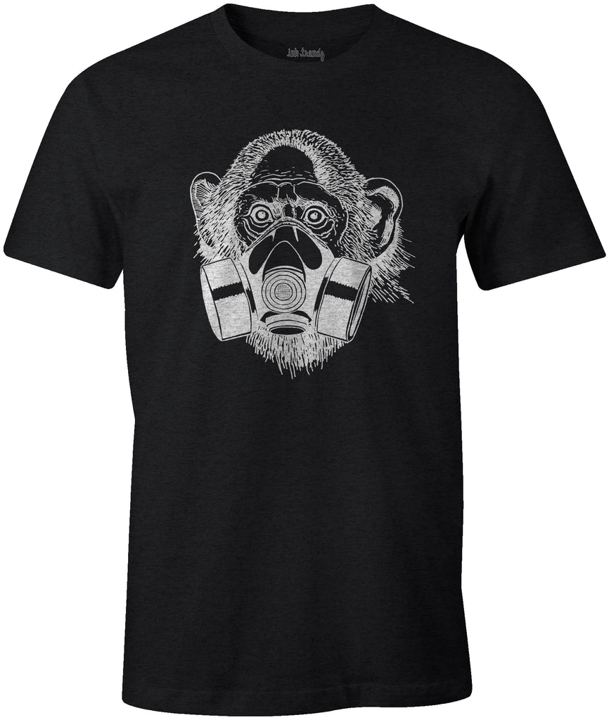 Ink Trendz® Pandemic Gas Mask Monkey Streetwear Funny Quarantine T-Shirt Coronavirus t-shirt