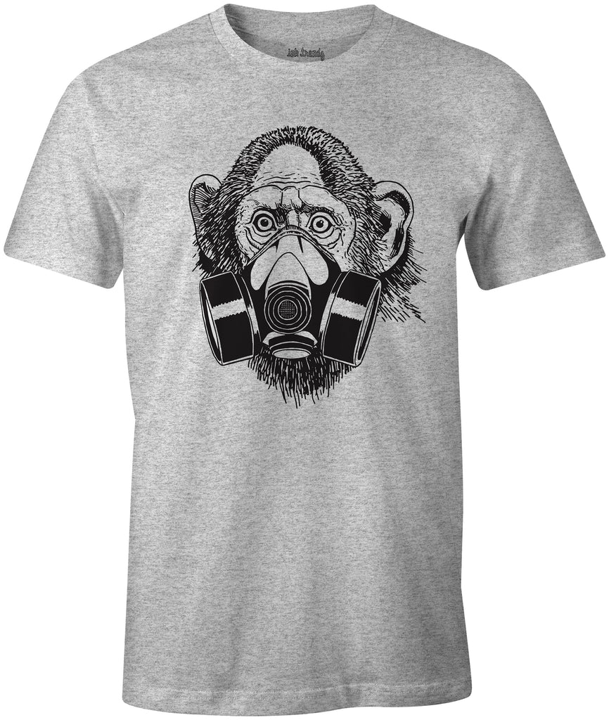 Ink Trendz® Pandemic Gas Mask Monkey Streetwear Funny Quarantine T-Shirt Coronavirus t-shirt