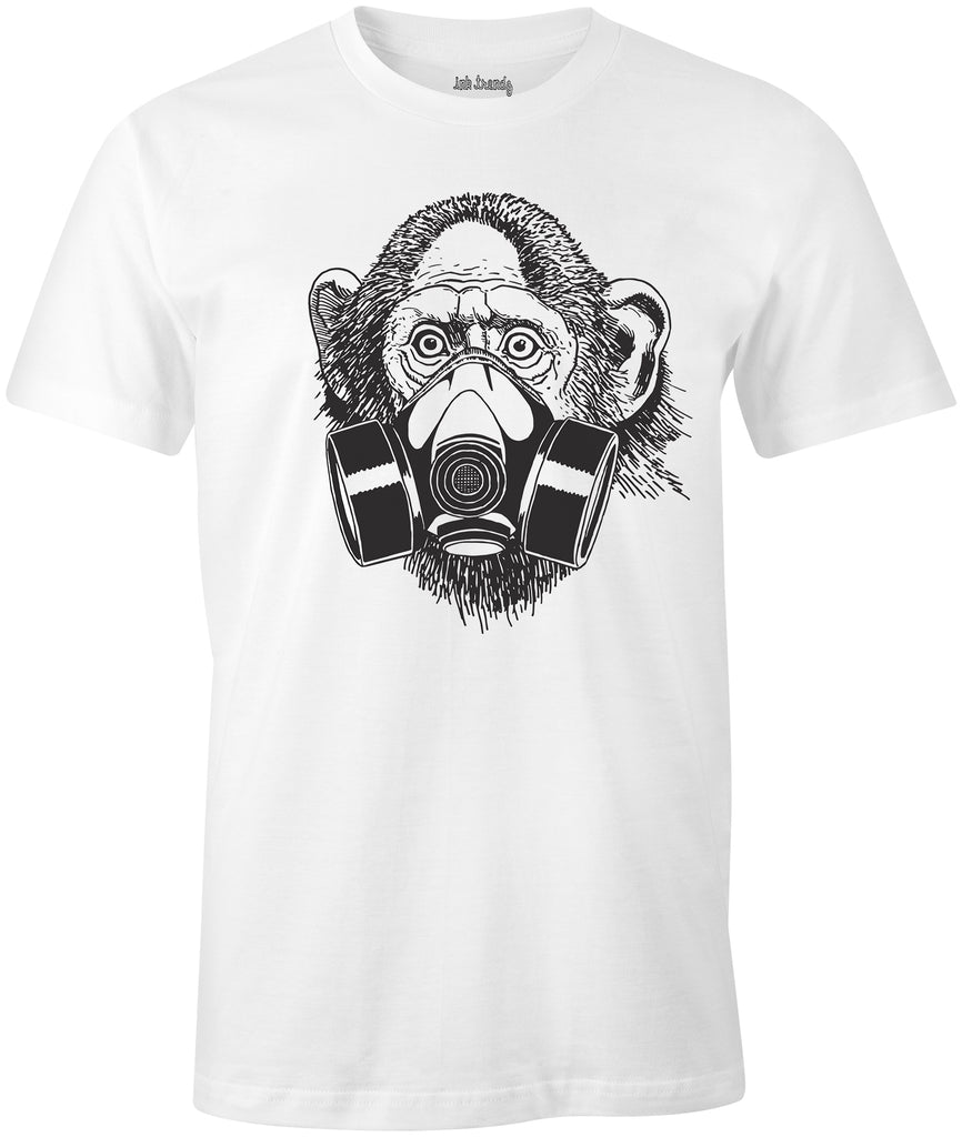 Ink Trendz® Pandemic Gas Mask Monkey Streetwear Funny Quarantine T-Shirt Coronavirus t-shirt