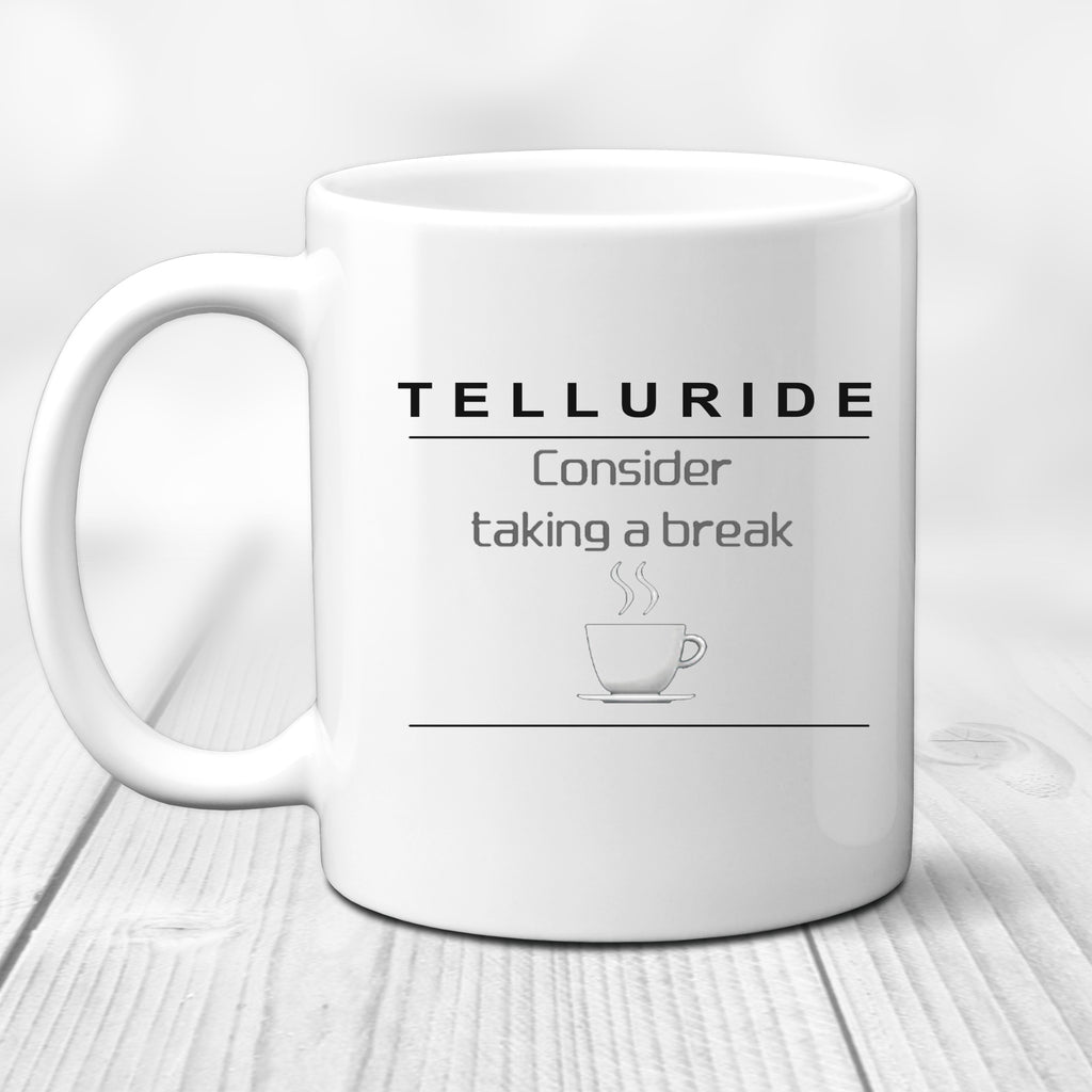 Ink Trendz® Telluride Consider a Break Funny Nightfall SUV Novelty Coffee Mug Kia Telluride mug, kia mug, telluride mug, funny consider a break mug, Coffee Break