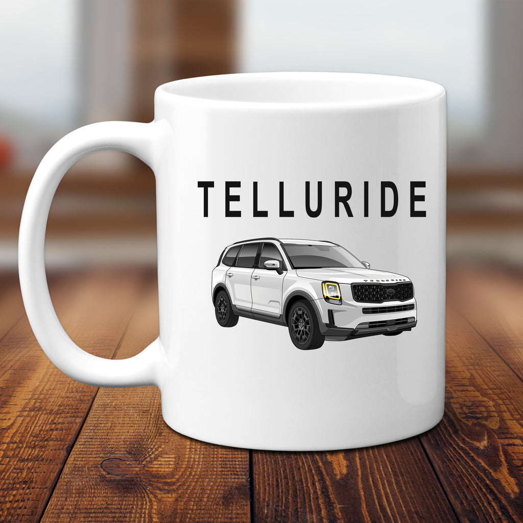 Ink Trendz® Telluride Nightfall Signature SUV Novelty Coffee Mug, telluride Coffee Mug, Telluride Nightfall gift, Telluride Gift, Wolf Grey Telluride