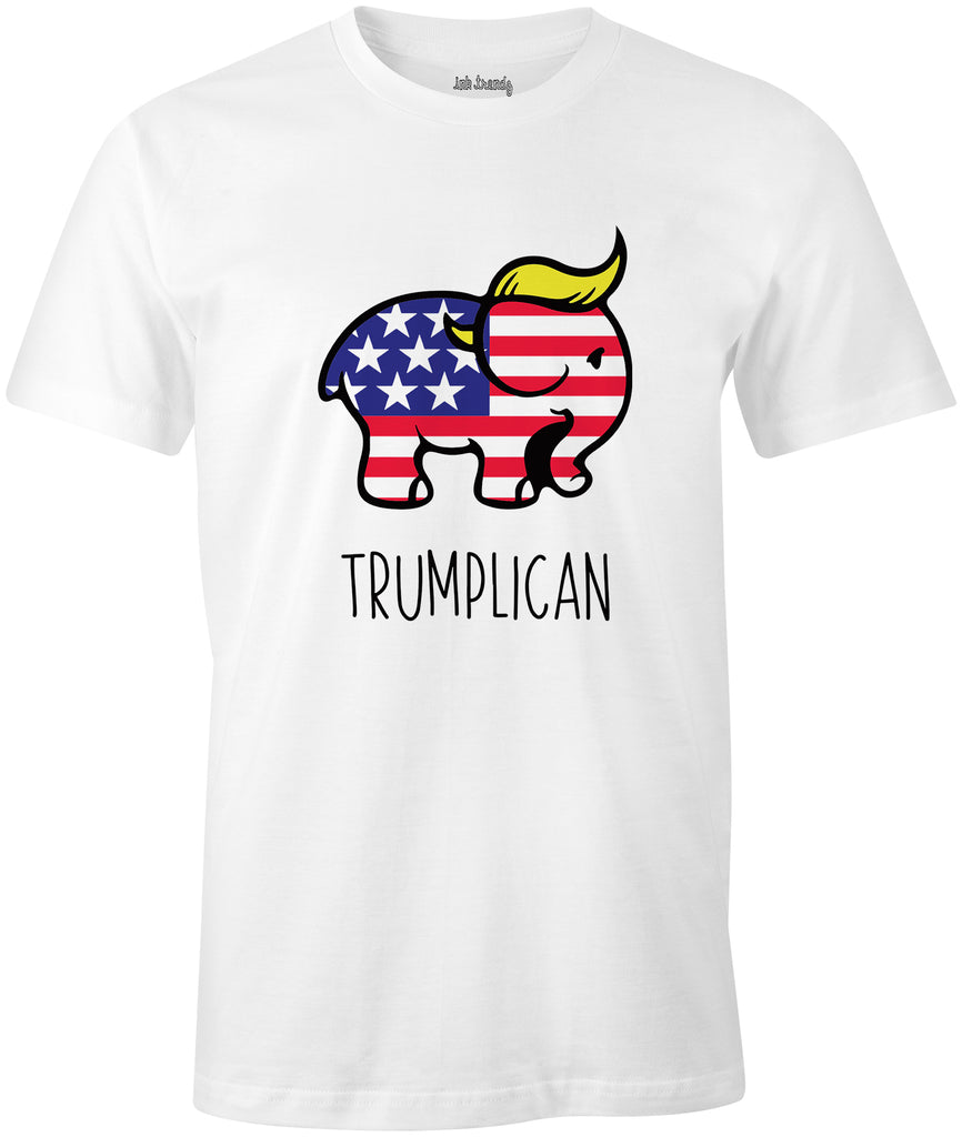 Ink Trendz® Trumplican 45 Trump America Novelty T-Shirt MAGA Make America Great Again T-Shirt in White