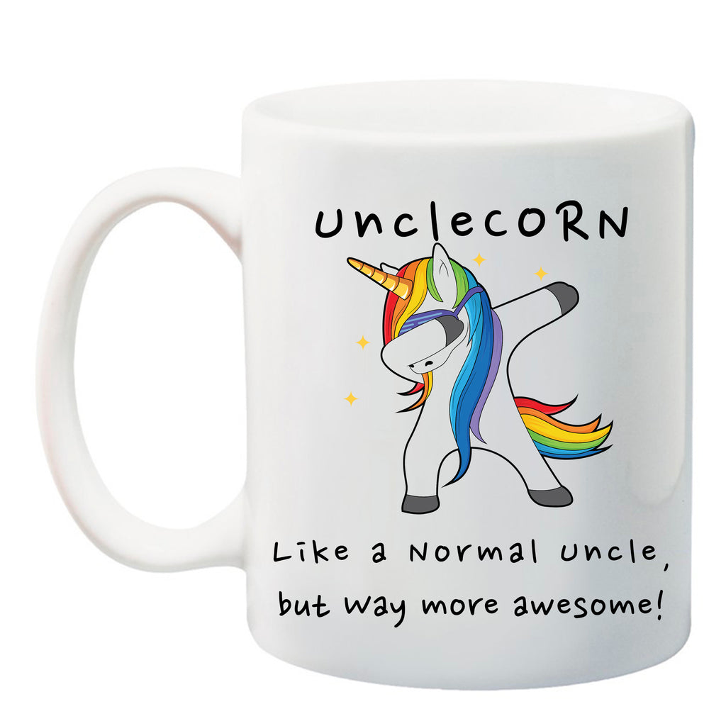 Ink Trendz® Unclecorn Unicorn Funny Uncle Gift,Uncle Announcement  11 oz. Ceramic Coffee Mug, Uncle Mug, uncle Coffee Mug