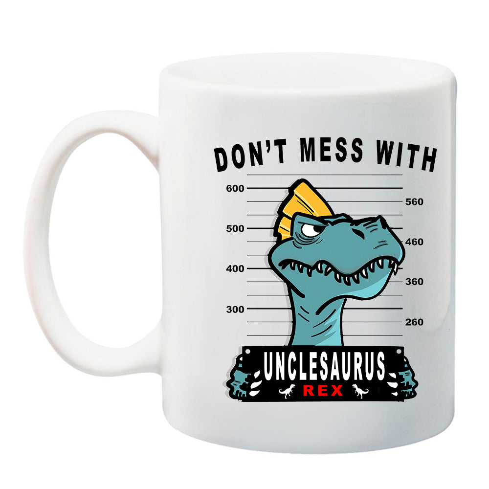 Ink Trendz® Unclesaurus, Uncle Gift, Uncle Announcement  11 oz. Ceramic Coffee Mug