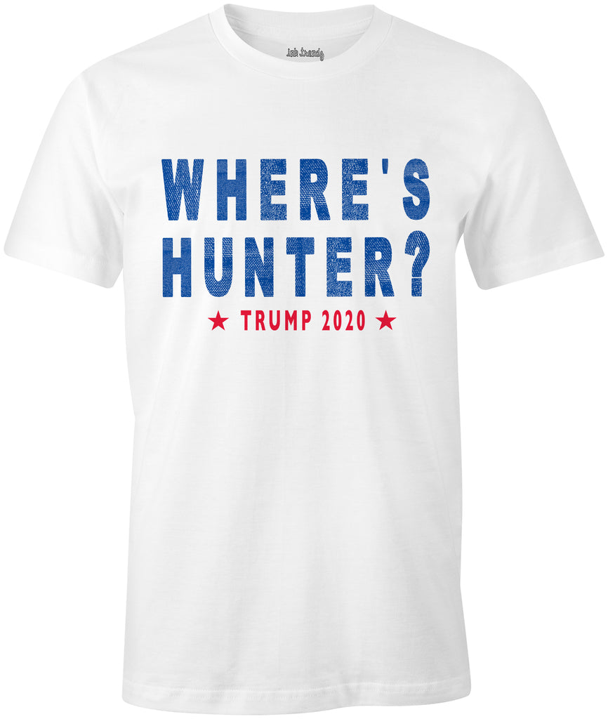 Ink Trendz® WHERE's HUNTER? TRUMP 2020 Funny Political T-Shirt Hunter Biden