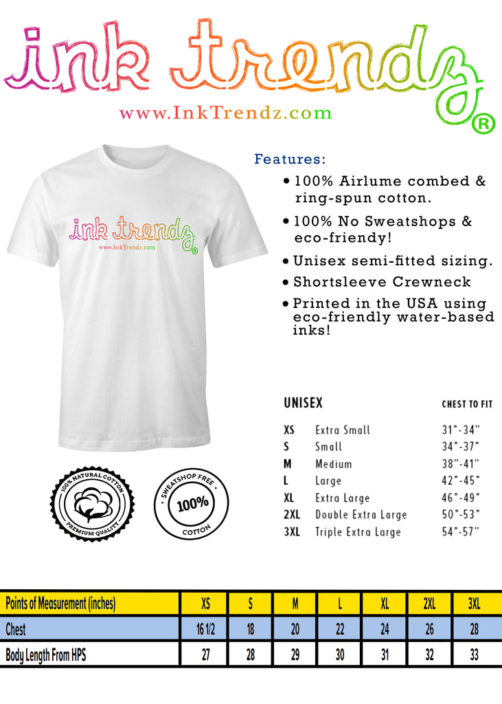 Ink Trendz® T-shirt Sizing Chart