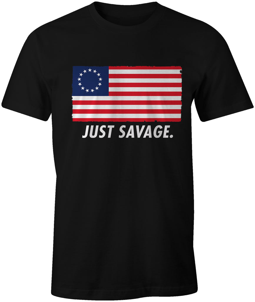 Just Savage. Betsy Ross Patriotic Premium Soft T-Shirt