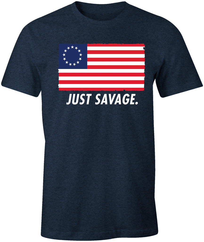 Just Savage. Betsy Ross Patriotic Premium Soft T-Shirt