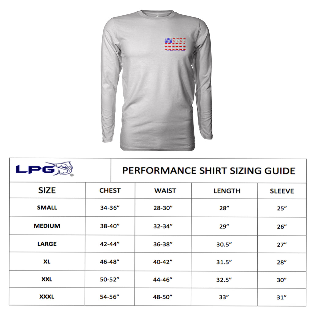 LPG Apparel Co. ALOHA Pipeline Surfer Long Sleeve Shirt for Unisex UPF 50 Dri-Fit Performance Rashguard T-Shirt