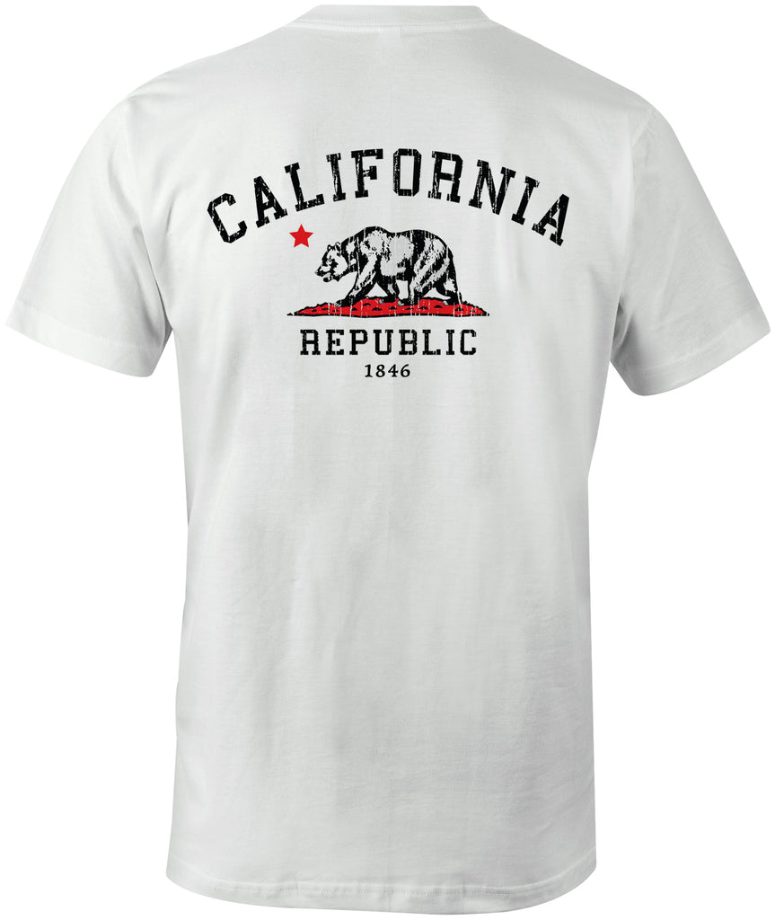 California Republic Grunge Premium Cotton T-shirt