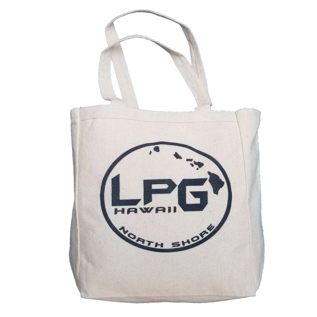 LPG Apparel Co. Hawaii North Shore Surf. Fish. Dive.  10oz. Natural Canvas Cotton Tote, Beach Tote Bag, School Tote Bag, Hawaii Tote Bag, Hawaii Vacation Tote, Hawaii Gift, Hawaii Beach Bag, Hawaii Surf Bag