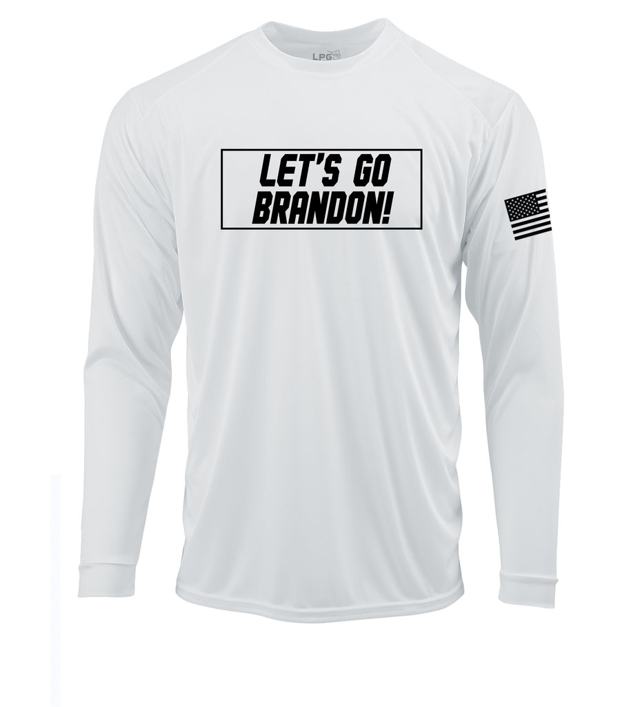 The Peoples Brigade Let's Go Brandon Motorsports Long Sleeve Performance UPF50+ Dri-fit T-Shirt |OP-1|