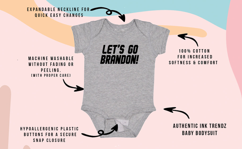 The Peoples Brigade Let's Go Brandon FJB Baby Romper Bodysuit | OP-2 |