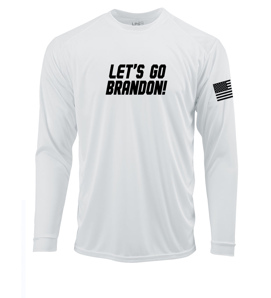 The Peoples Brigade Let's Go Brandon Motorsports Long Sleeve Performance UPF50+ Dri-fit T-Shirt |OP-2|, FJB t-shirt, Let's Go Brandon T-shirt