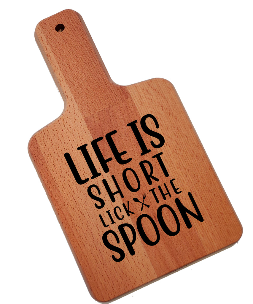 Ink Trendz Lifes Short Lick the Spoon Decorative Charcuterie Cheese Cutting Board