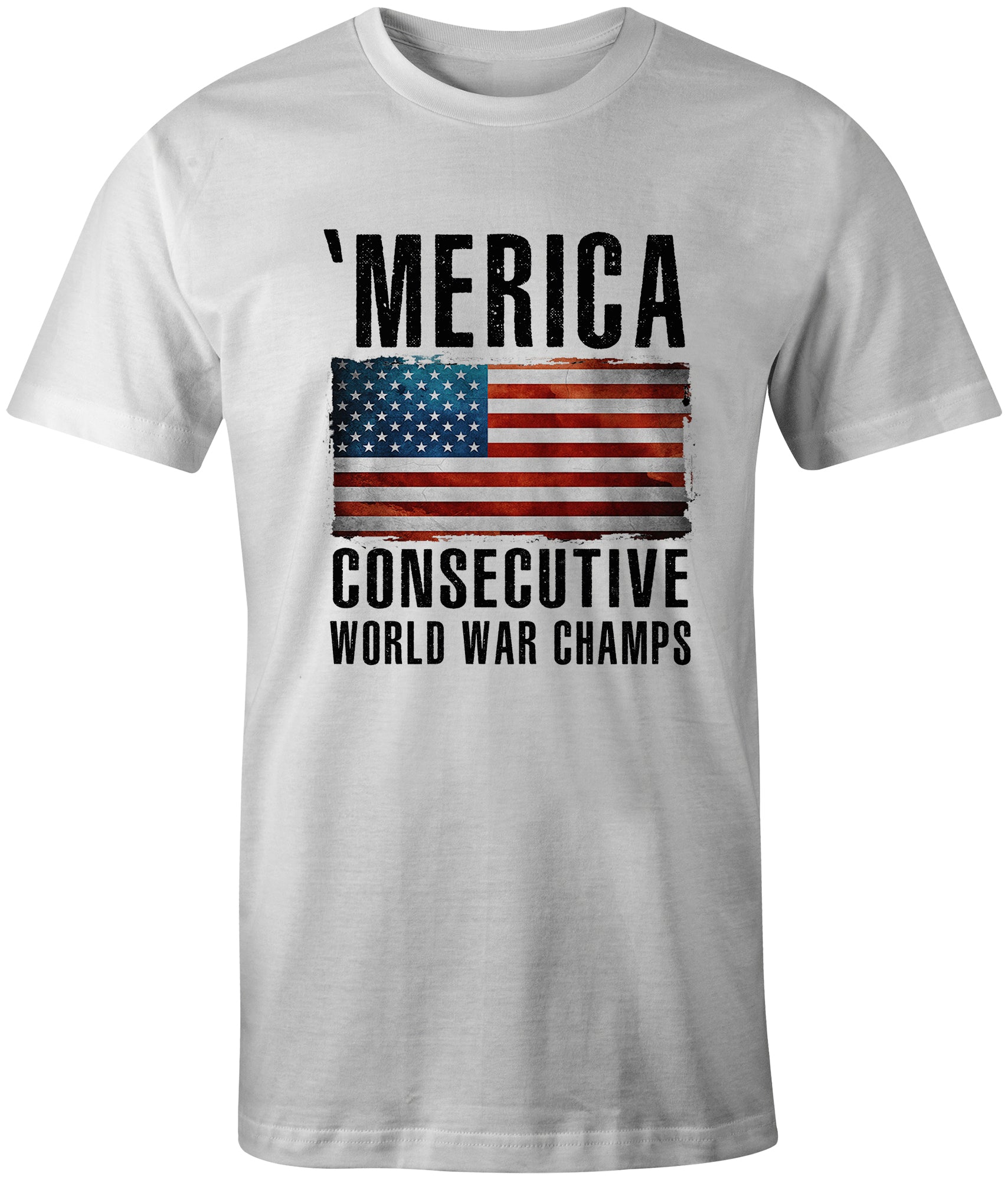 Champs Flag Merica Two Time World War Champs Ink Trendz® 'Merica