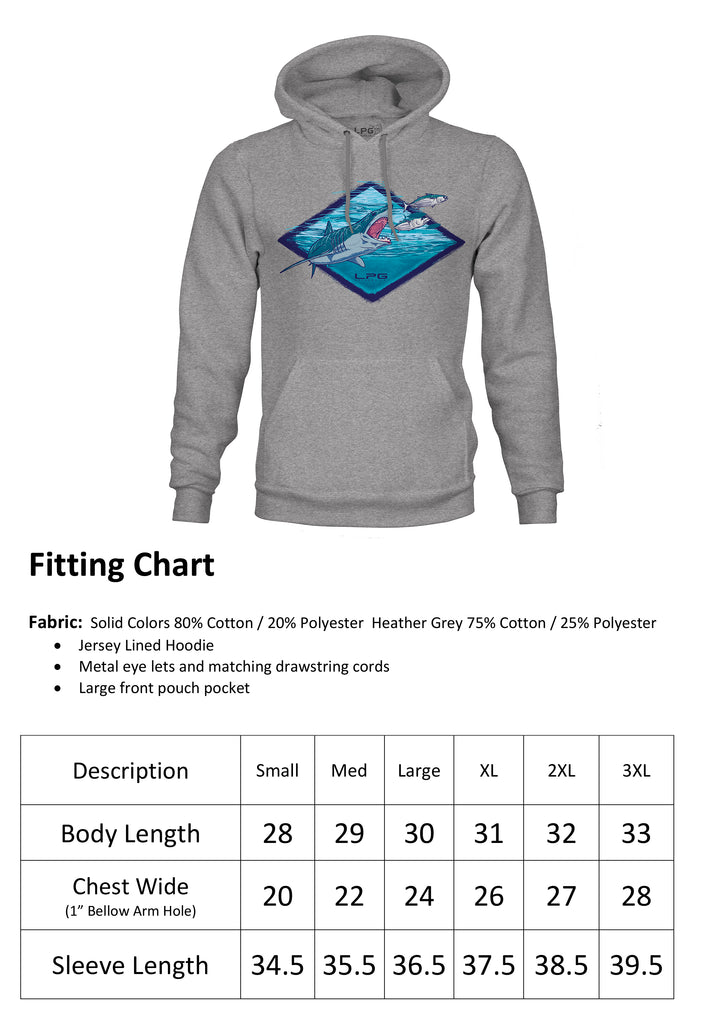 LPG Apparel Co. Mako Signature Sport Fishing Mid-Weight Hoodie Sweater