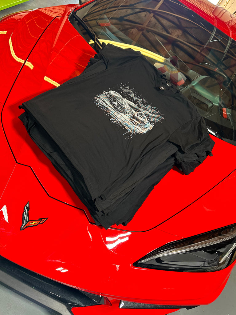 Ink Trendz C8 Matrix Halftone Next Generation Corvette T-Shirt