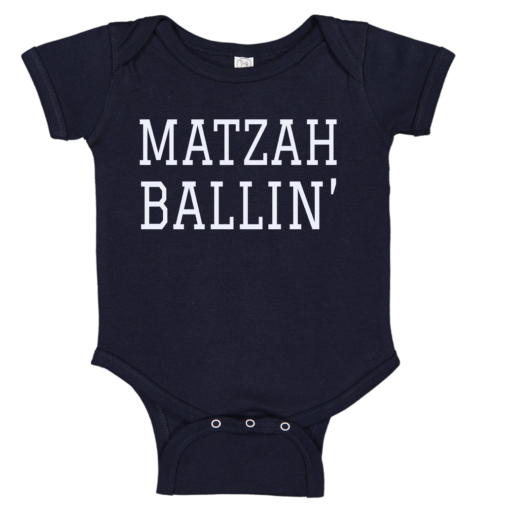 MATZAH BALLIN' Cute Baby Bodysuit