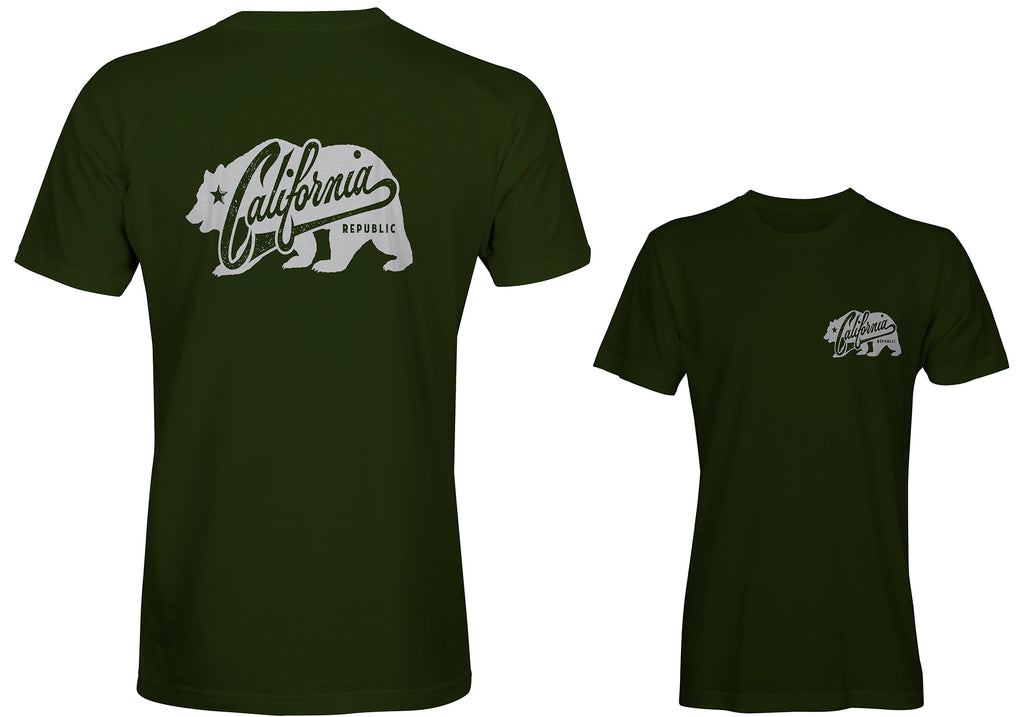 California Republic Premium Grunge Bear T-Shirt