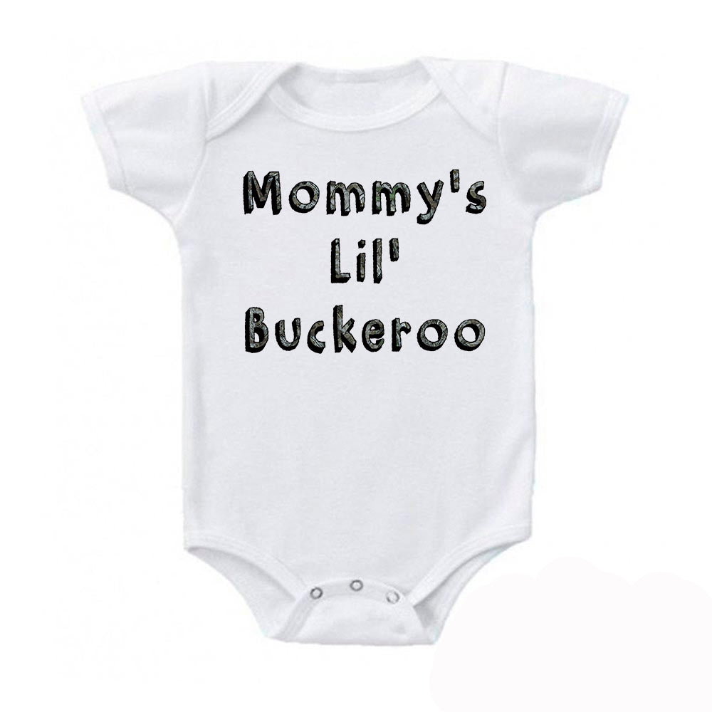 Mommy's Lil Buckaroo CAMO Baby Bodysuit