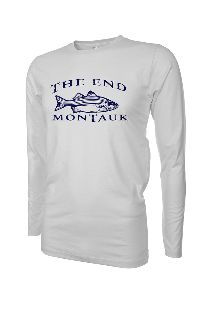 Montauk New York Bass Fishing  Long Sleeve Performance UPF50 T-Shirt