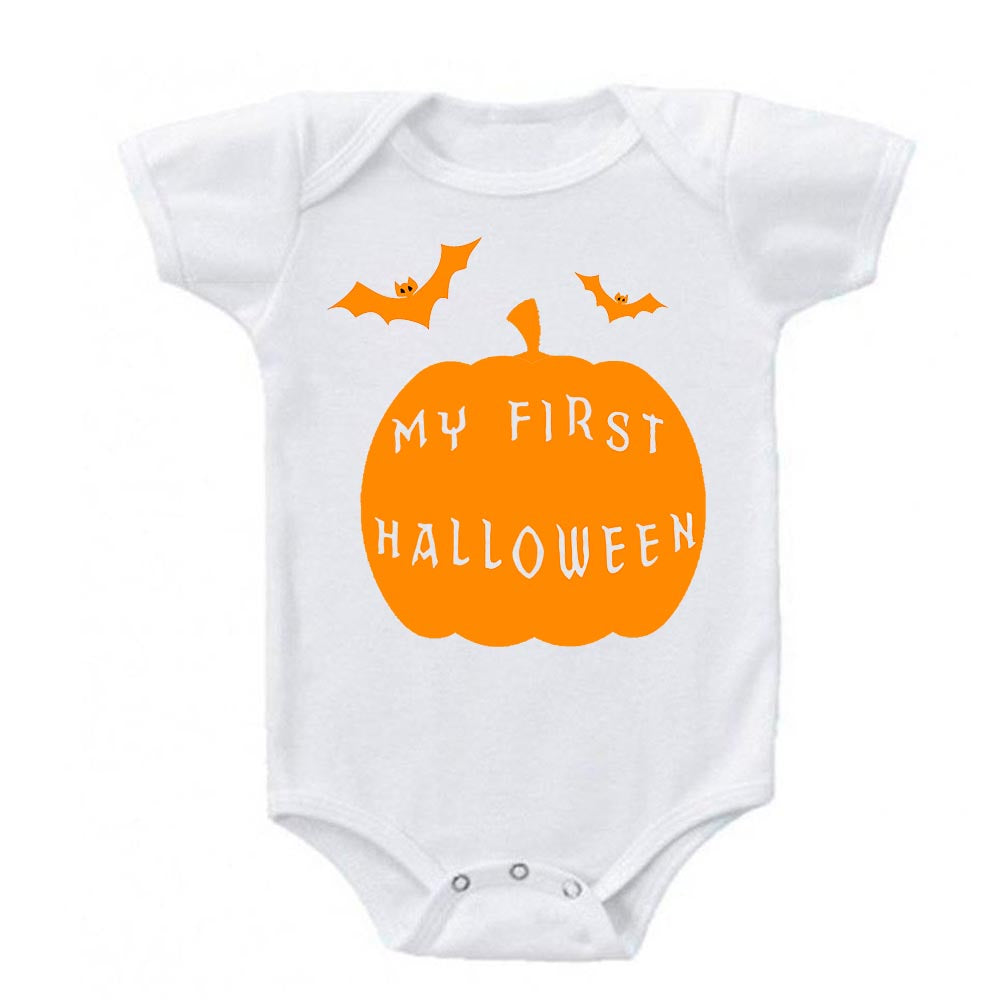 My First Halloween Pumpkin Baby Bodysuit