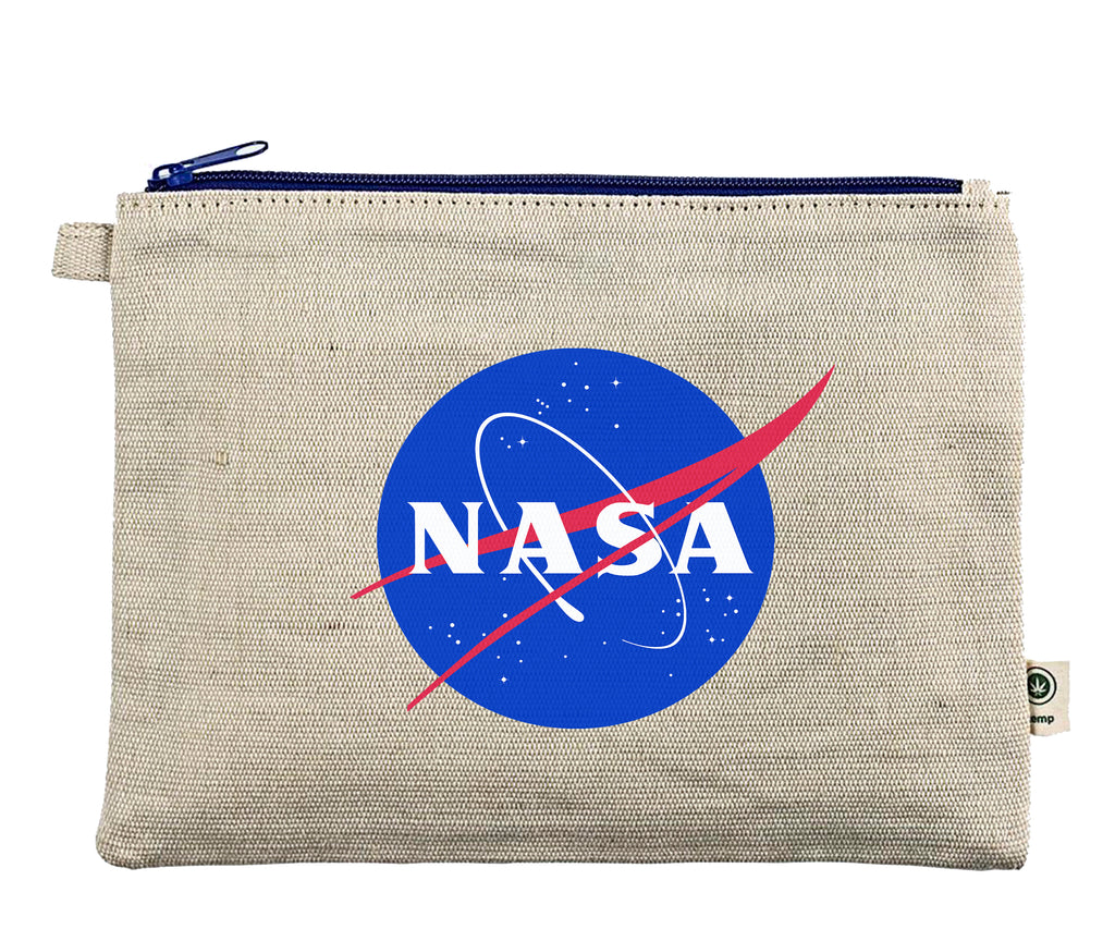 Ink Trendz® NASA Meatball Logo Zipper Hemp Pouch Bag