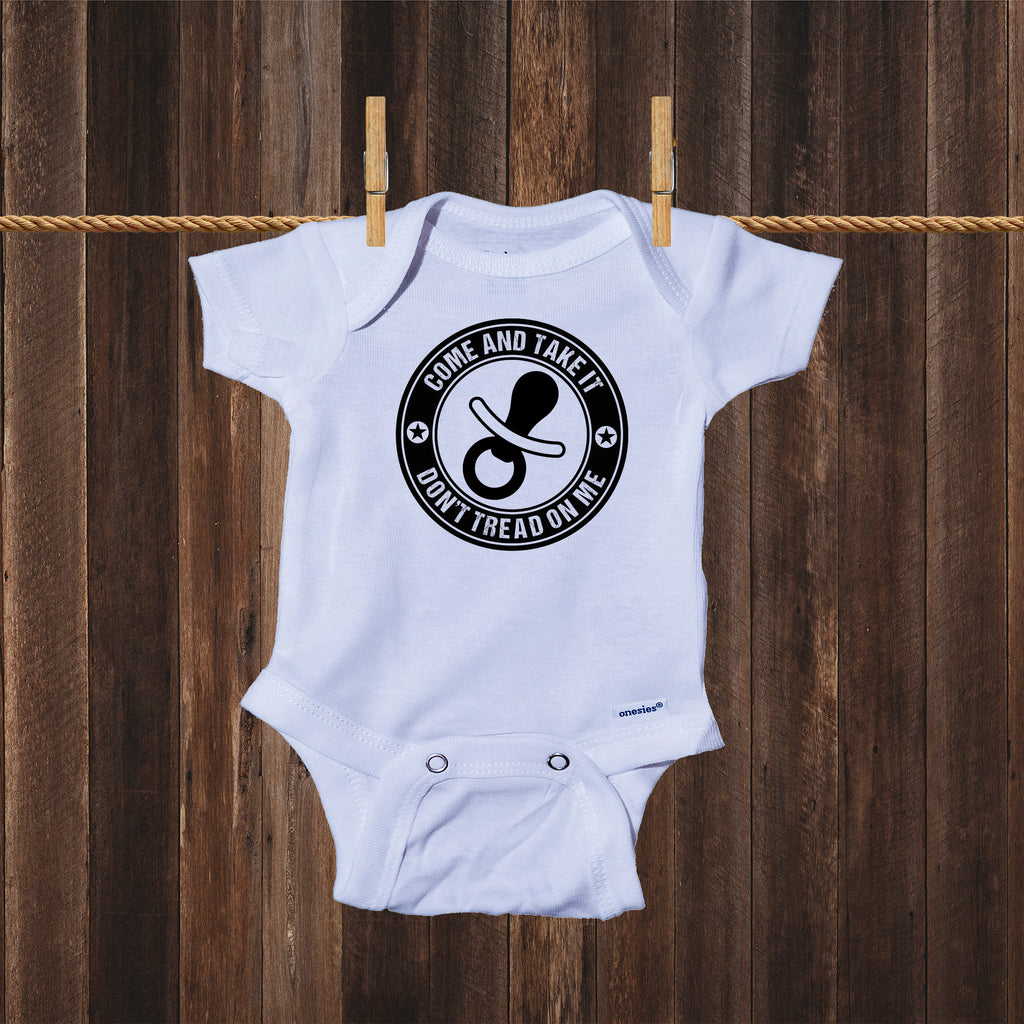 Ink Trendz Come and Take It Pacifier Baby Bodysuit Romper