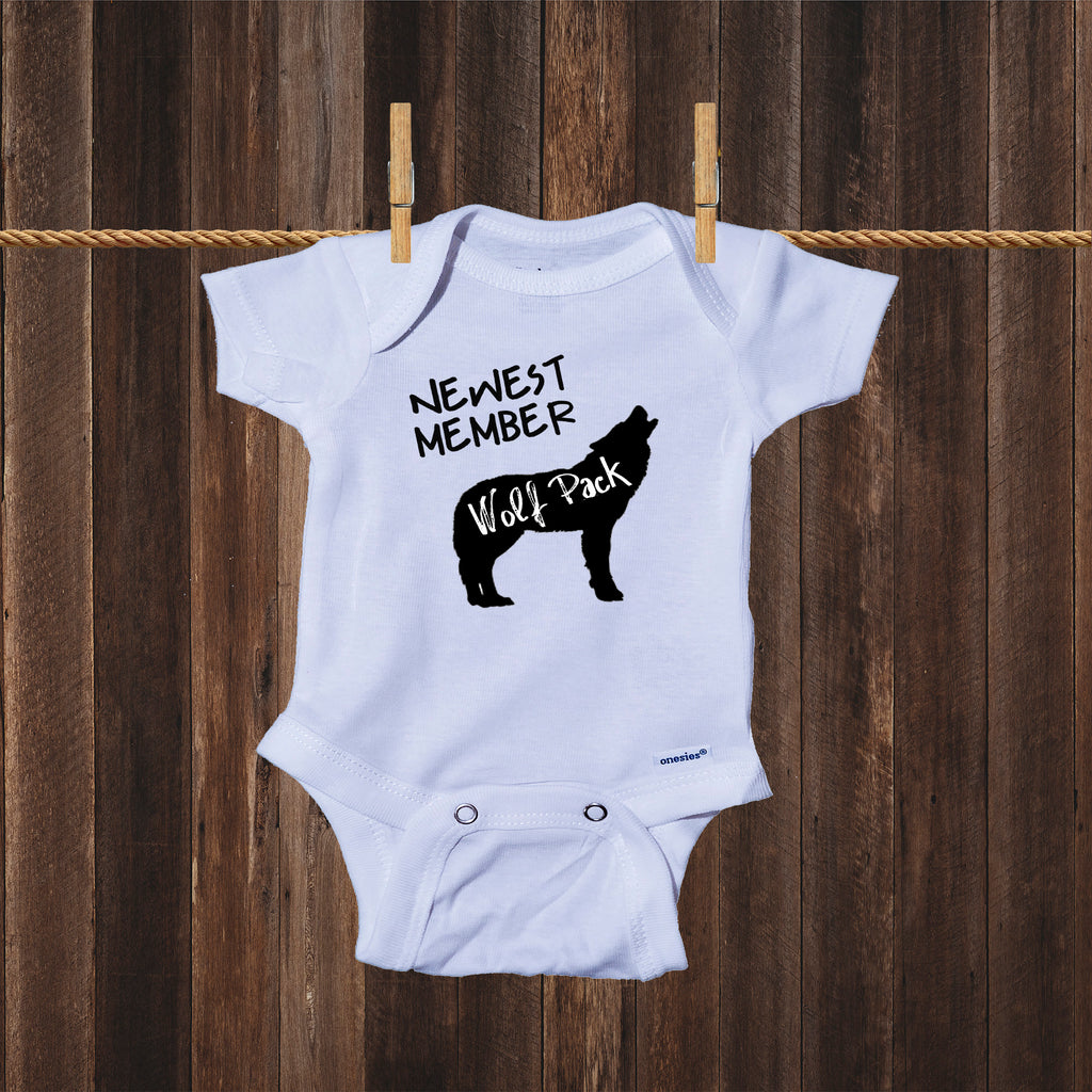 Newest Member of the Wolfpack Announcement Baby Onesie Baby announcement Onesie, New Baby Onesie, Baby announcement ideas