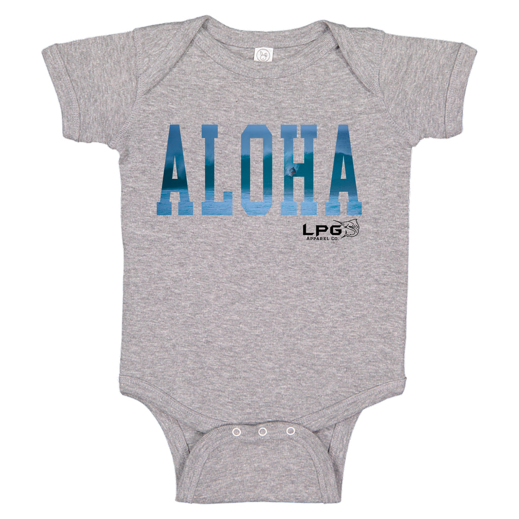 LPG Apparel Co. ALOHA SURFER Hawaii Vibes Infant Baby Bodysuit Romper Onesie, Aloha Baby Onesies, Aloha Baby Onesie, Aloha Baby, Aloha Baby T-Shirt Black