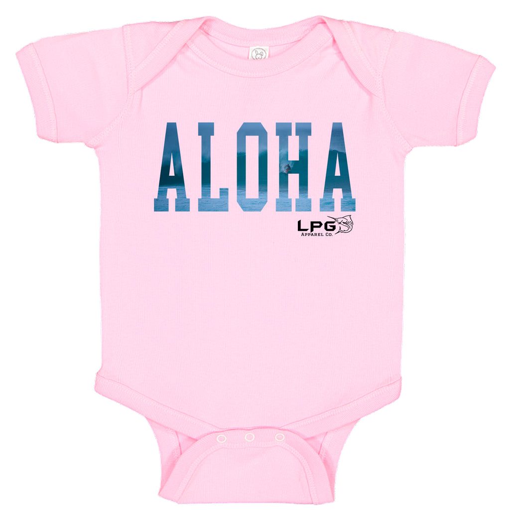 LPG Apparel Co. ALOHA SURFER Hawaii Vibes Infant Baby Bodysuit Romper Onesie, Aloha Baby Onesies, Aloha Baby Onesie, Aloha Baby, Aloha Baby T-Shirt Pink Baby Girl, Aloha Girl's T-Shirt