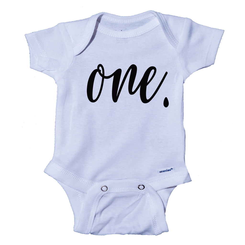 Ink Trendz® ONE. Birthday Milestone 1st Birthday Onesie® One-Piece Bodysuit