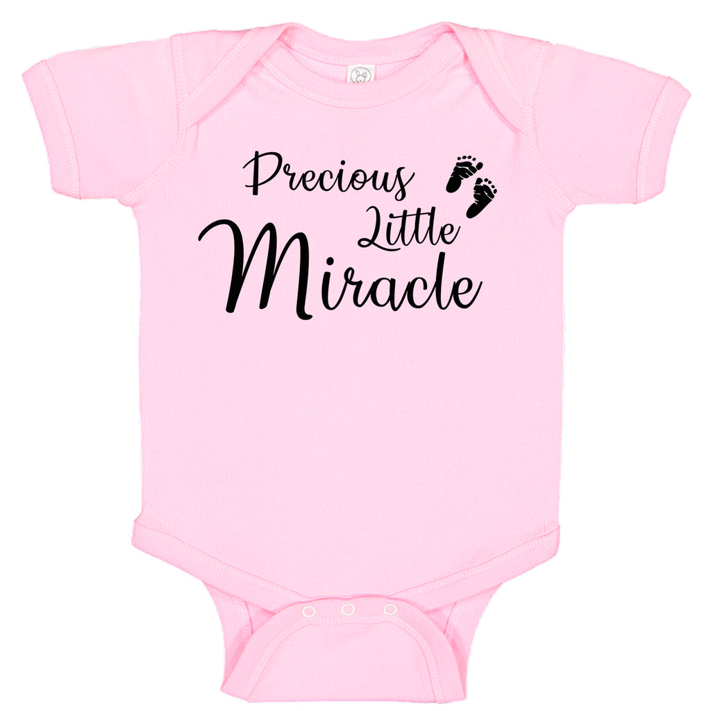 Precious Little Miracle Foot Prints Baby Bodysuit Romper