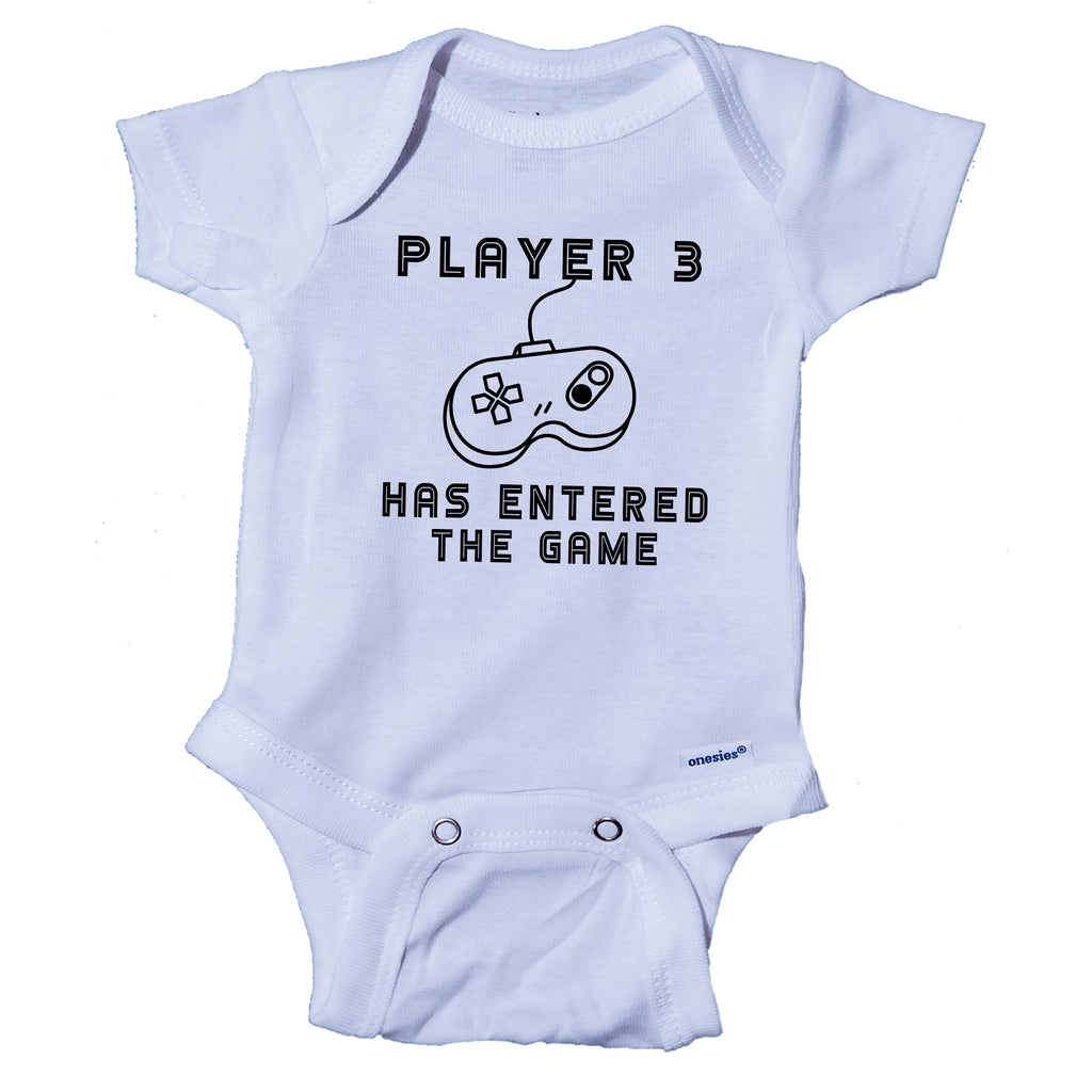 Ink Trendz® Player 3 Has Entered The Game Gamer Infant Onesie®  Bodysuit Romper