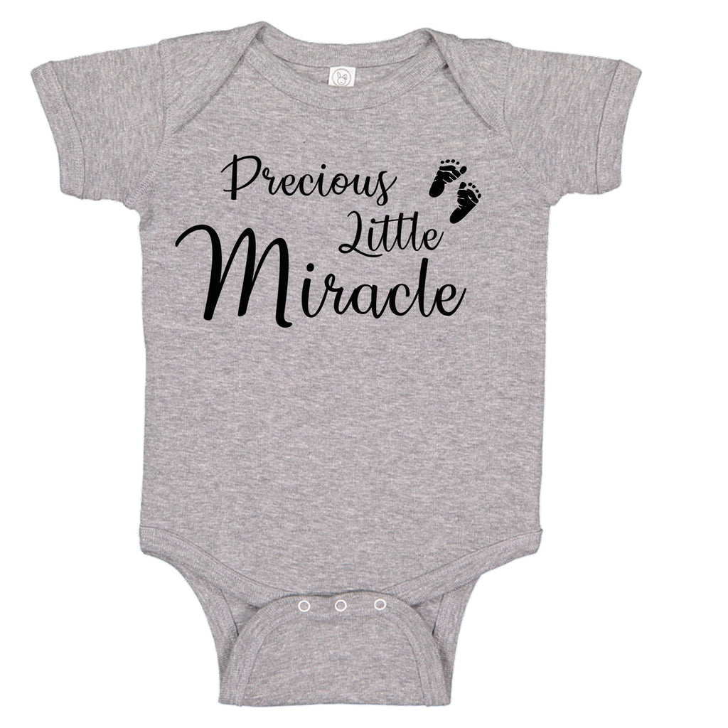 Precious Little Miracle Foot Prints Baby Bodysuit Romper