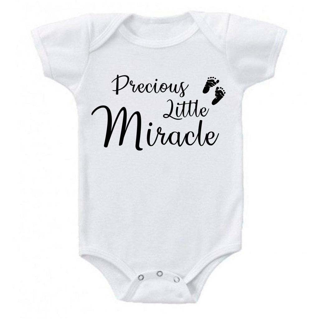 Precious Little Miracle Foot Prints Baby Bodysuit Romper