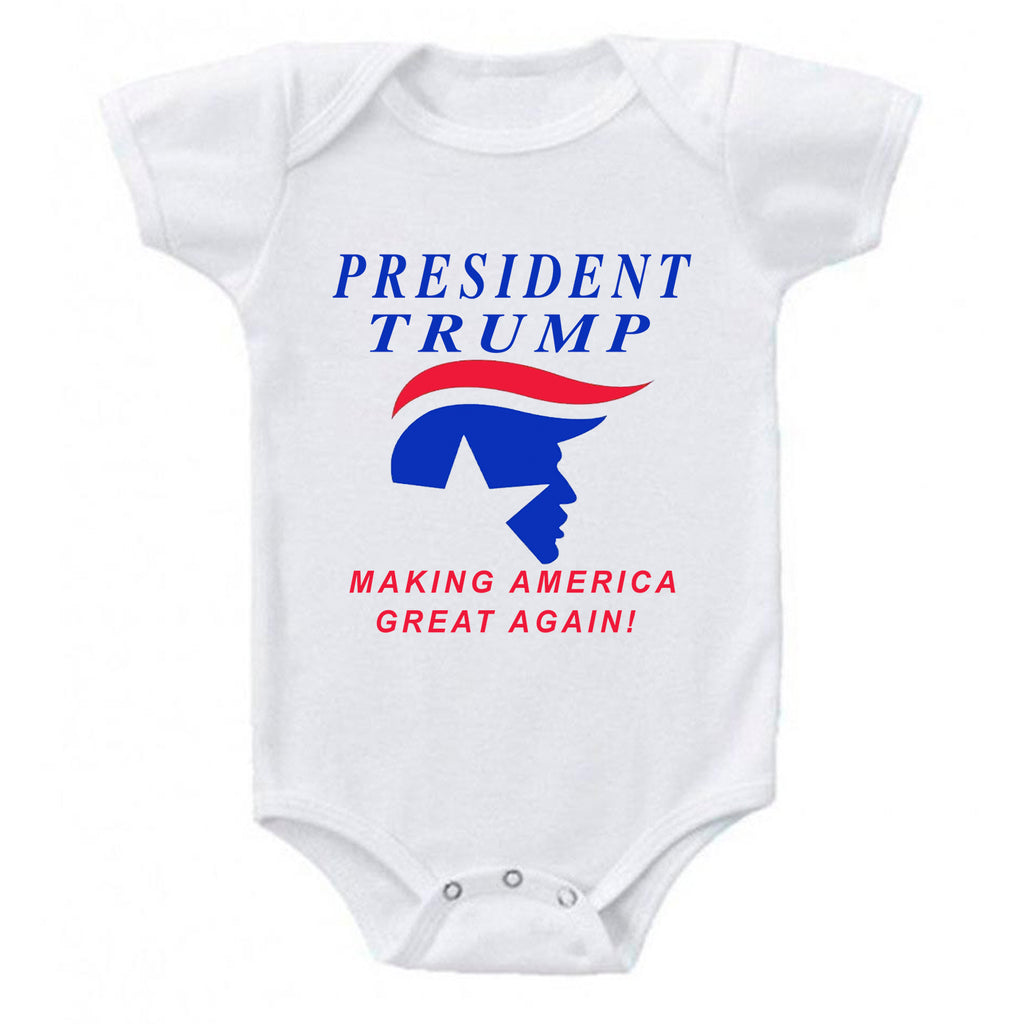 Ink Trendz® President Trump Making America Great Again! MAGA Baby Bodysuit Romper