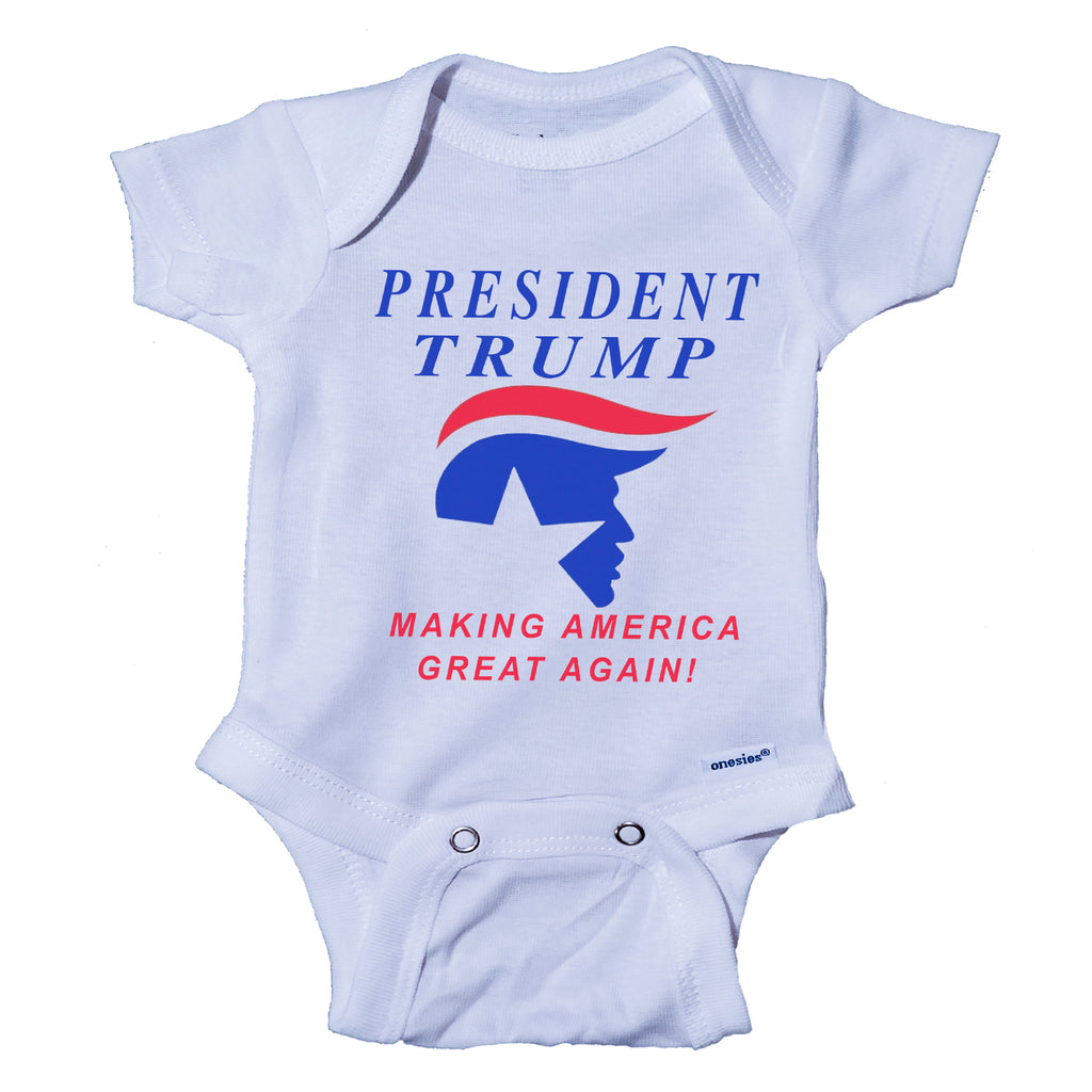 Ink Trendz President TRUMP Making America Great Again Political Baby Onesie® One-Piece Bodysuit