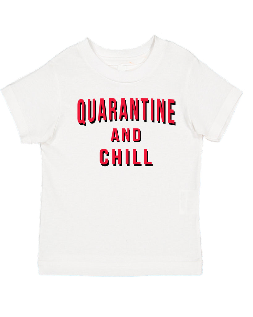 Ink Trendz® Quarantine And Chill  Funny Covid-19 Baby Toddler Tee T-Shirt