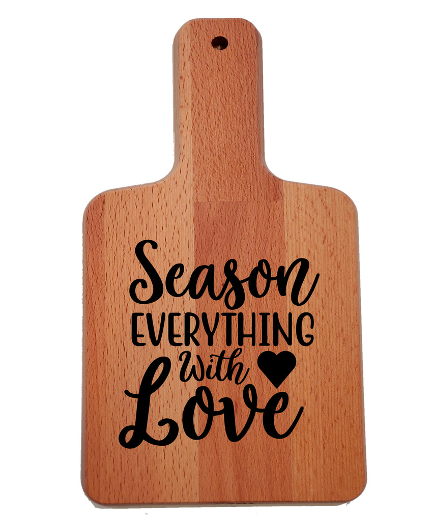 Ink Trendz Season Everything With Love Decorative Charcuterie Cheese Cutting Board
