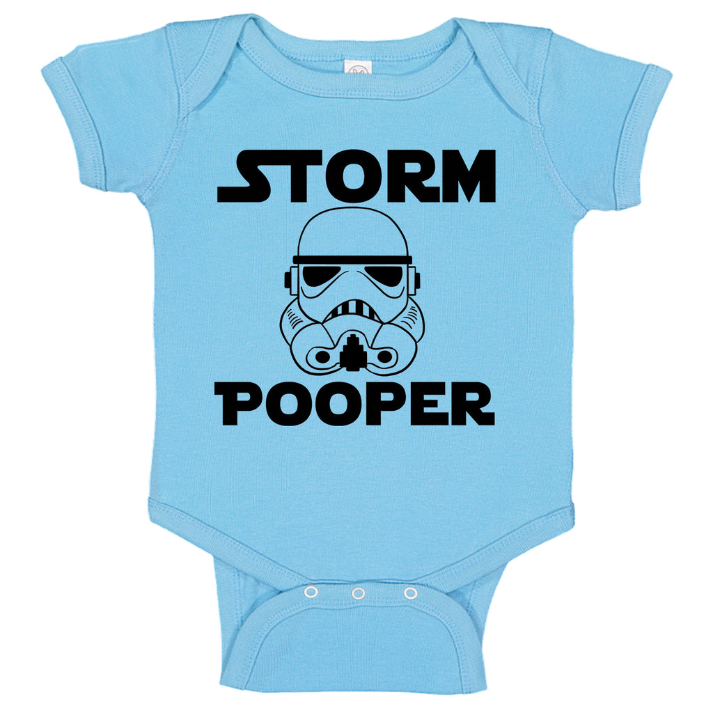Ink Trendz® Storm Pooper Trooper Funny Baby One-Piece Bodysuit infant Star wars themed onesie, storm pooper onesie